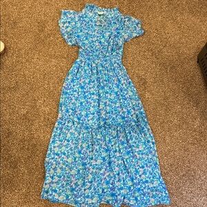 Umgee Blue Floral Dress